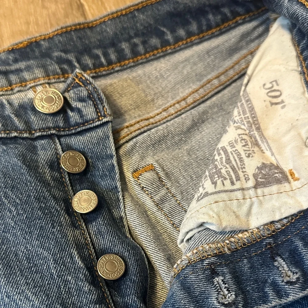 LEVI’S | 501 Classic Blue Denim Jeans W24L26 - Picture 5 of 13